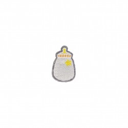 Ecussons doux bebe - Biberon gris