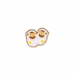 Ecussons doux bebe - Chaussons rose