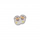 Ecussons doux bebe - Chaussons gris