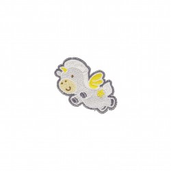 Ecussons doux bebe - Licorne gris