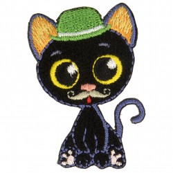 Chats aux gros yeux - Noir chapeau