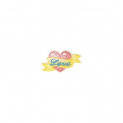 Ecusson bebe pastel - Coeur love
